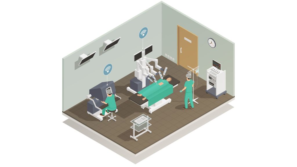 Animation medicine future technology composition